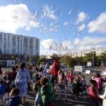 Moment festif sur l'espace public pendant les vacances d'automne 2017