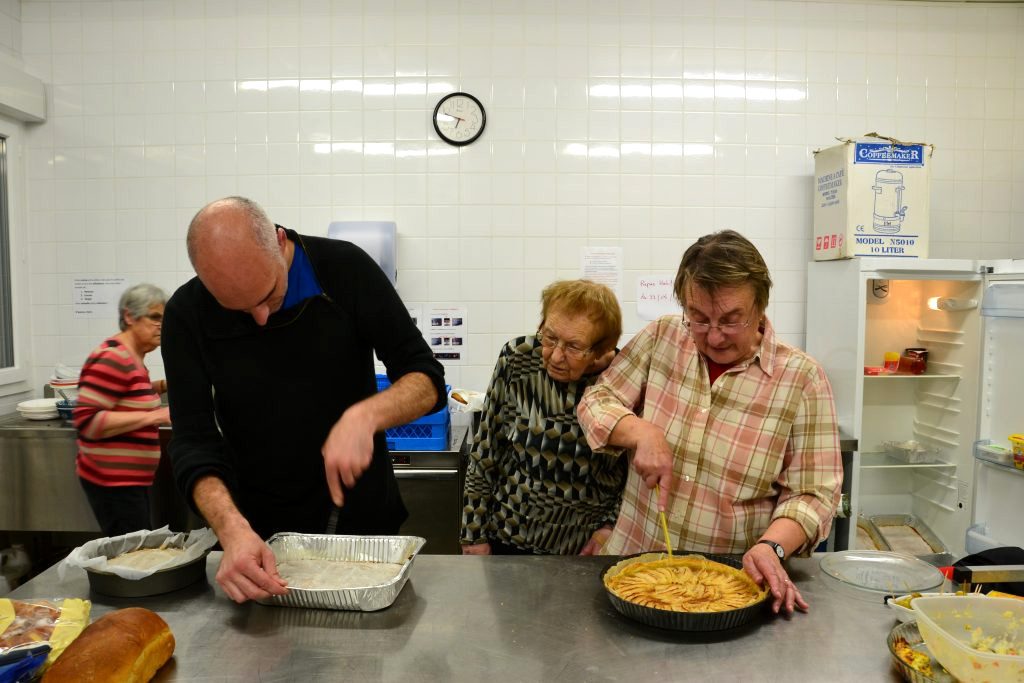 Repas d'habitants en avril 2016